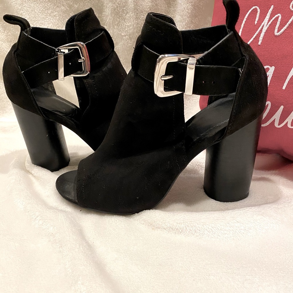 Buckle Black Booties